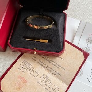 *SOLD* Cartier Gold Love Bracelet full set